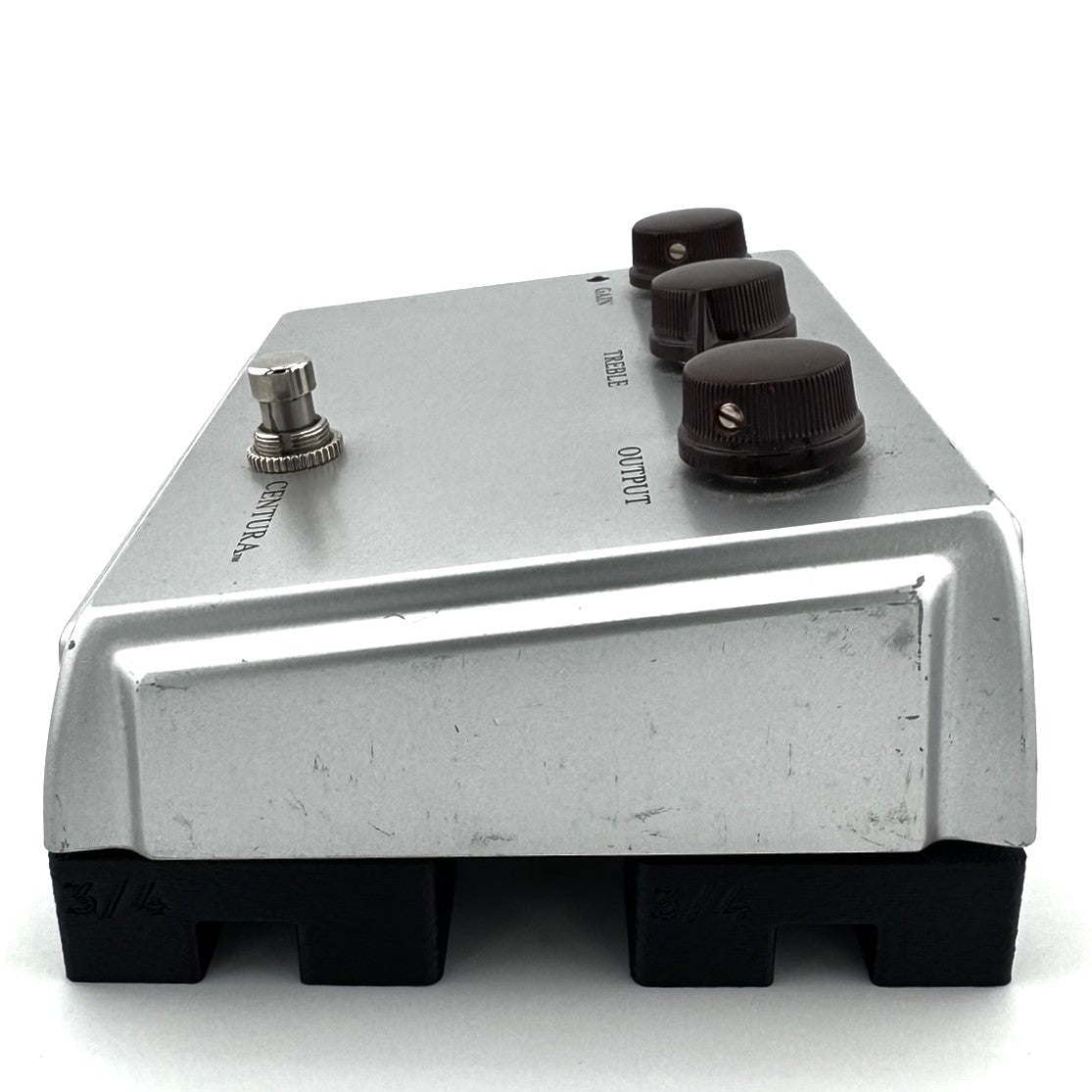 3/4" Pro Flat Pedal Risers from Nicholls Custom Designs being used to lift a Ceriatone Centura