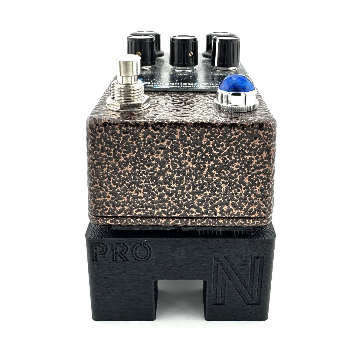 1-1/2" Pro Flat Pedal Risers from Nicholls Custom Designs being used to lift an Antagonistic Fuzz by The Sound of Justice