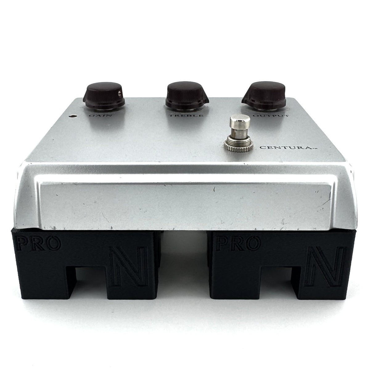 1-1/2" Pro Flat Pedal Risers from Nicholls Custom Designs being used to lift a Ceriatone Centura