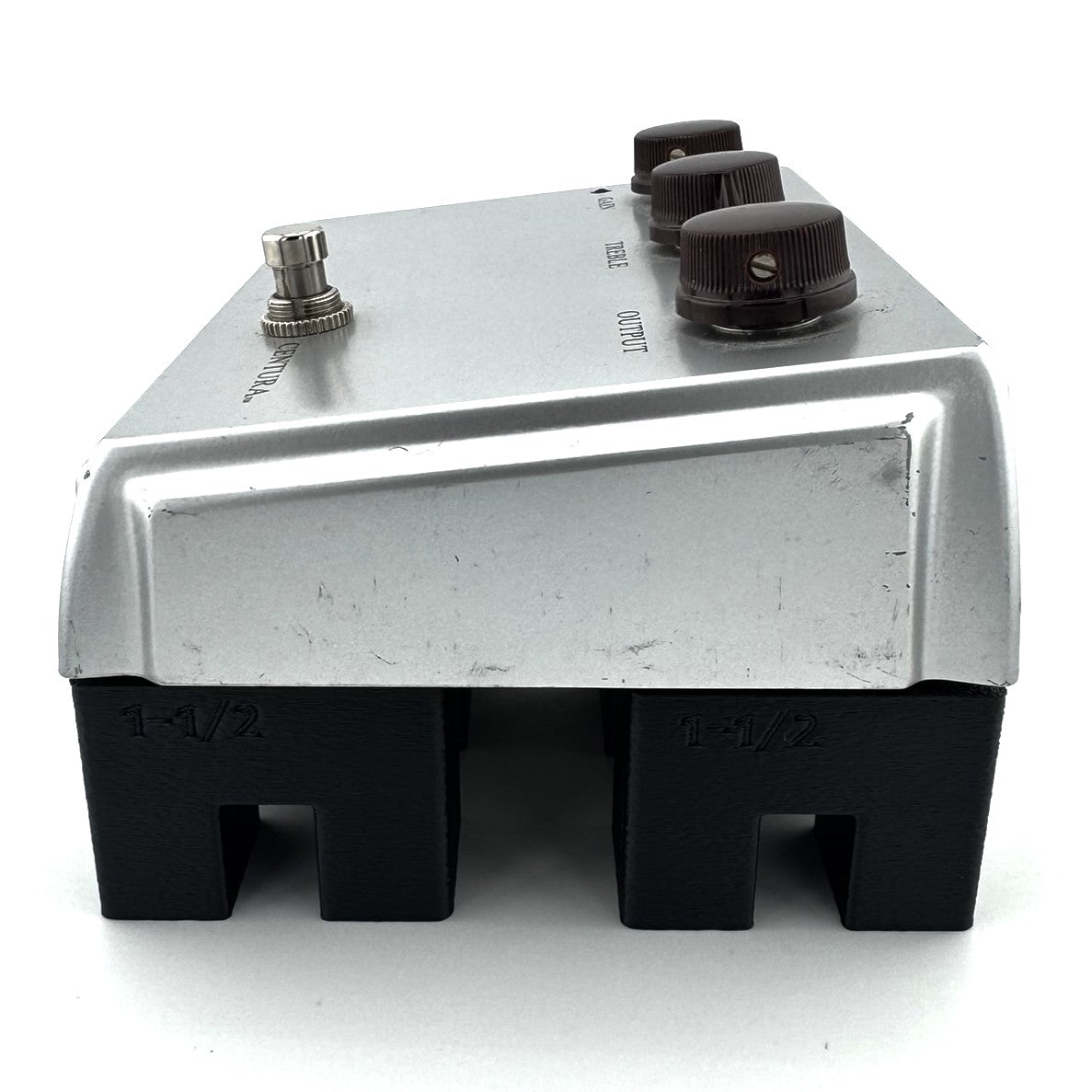 1-1/2" Pro Flat Pedal Risers from Nicholls Custom Designs being used to lift a Ceriatone Centura