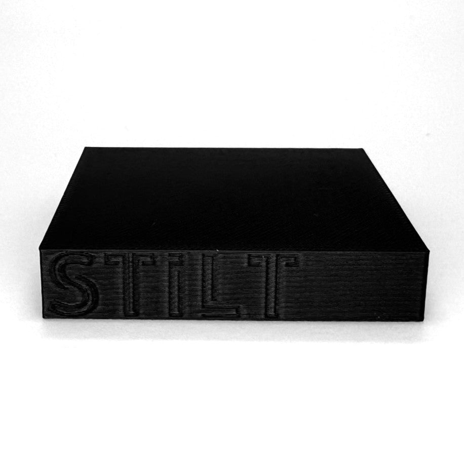 Front View of a STILT Pedal Riser from Nicholls Custom Designs